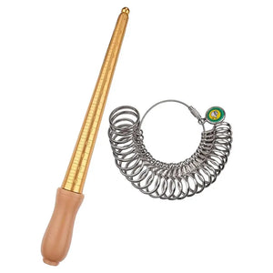 MeasuTool Set Metal US Size Metal for Measuring Ring Finger Sizer Kit