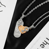 Skateboard Heart 2Pc Set Necklaces Titanium Steel Male Female Pendants
