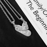 Skateboard Heart 2Pc Set Necklaces Titanium Steel Male Female Pendants