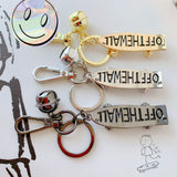 Skateboard Pendant Keychain Men's Hip-hop Stainless Steel Chain Keychain