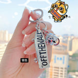 Skateboard Pendant Keychain Men's Hip-hop Stainless Steel Chain Keychain
