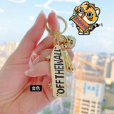 Skateboard Pendant Keychain Men's Hip-hop Stainless Steel Chain Keychain