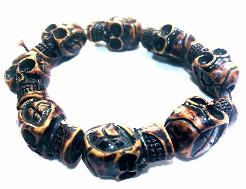 Vintage Gothic Punk Skull Men's Bracelet Steampunk Bangle