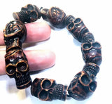 Vintage Gothic Punk Skull Men's Bracelet Steampunk Bangle