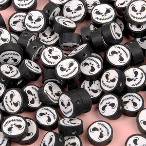 Skeleton Clay Beads Halloween DIY Jewelry Making 30-120pcs