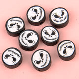Skeleton Clay Beads Halloween DIY Jewelry Making 30-120pcs