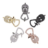 Zircon Skeleton Charm Lobster Clasp Jewelry Making Supplies