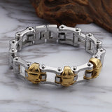 Skeleton Headwear Solemaking Cast Stainless Steel Bracelet