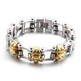 Skeleton Headwear Solemaking Cast Stainless Steel Bracelet