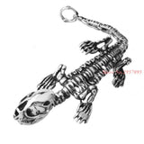 Skeleton Skull Bicycle Link Chains Bracelet Men Stainless Steel Punk Rock