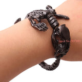 Skeleton Skull Bicycle Link Chains Bracelet Men Stainless Steel Punk Rock