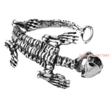 Skeleton Skull Bicycle Link Chains Bracelet Men Stainless Steel Punk Rock