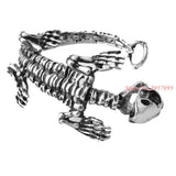 Skeleton Skull Bicycle Link Chains Bracelet Men Stainless Steel Punk Rock