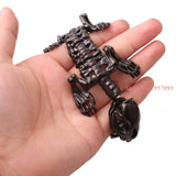 Skeleton Skull Bicycle Link Chains Bracelet Men Stainless Steel Punk Rock