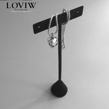 Skeleton Skull Pendant Jewelry Silver-Plate Blackened Punk Gift for Men