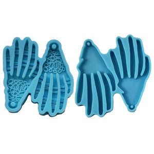 Skeleton Hand Earring Resin Mold for Jewelry Making