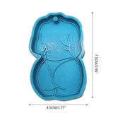 Sexy Woman Keychain Epoxy Resin Mold Jewelry Pendant Silicone Mould DIY Crafts