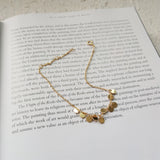 925 Silver Mini Dew Drop Round Tag Charm Bangle Bracelet Wedding Gift