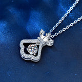 Skirt Shape Necklace 925 Sterling Silver Moissanite Pendant Necklace