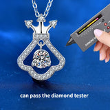 Skirt Shape Necklace 925 Sterling Silver Moissanite Pendant Necklace