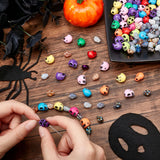 Skull Acrylic Beads Glass Beads Halloween Colored Matte Spacer
