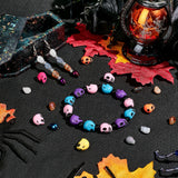 Skull Acrylic Beads Glass Beads Halloween Colored Matte Spacer