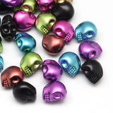 Skull Acrylic Beads Glass Beads Halloween Colored Matte Spacer