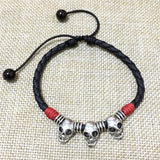 Skull Anklet Men Jewelry Rope Ankle Bracelets Feet Decoration Leg Bracelet
