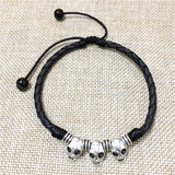 Skull Anklet Men Jewelry Rope Ankle Bracelets Feet Decoration Leg Bracelet