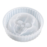 Skull Ashtray Crystal Epoxy Resin Mold Round Storage Box Silicone Mould