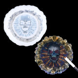 Skull Ashtray Epoxy Resin Mold Cigarette Ash Holder Silicone Mould