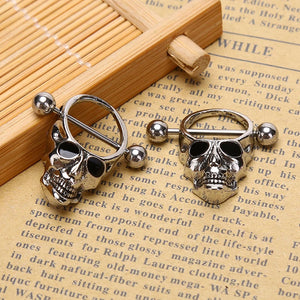 CZ Round Shape Nipple Ring Shield Stainless Steel Body Jewelry