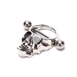 CZ Round Shape Nipple Ring Shield Stainless Steel Body Jewelry