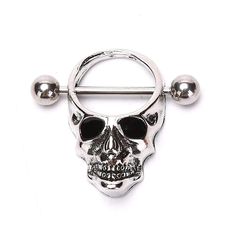 CZ Round Shape Nipple Ring Shield Stainless Steel Body Jewelry