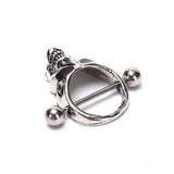 CZ Round Shape Nipple Ring Shield Stainless Steel Body Jewelry