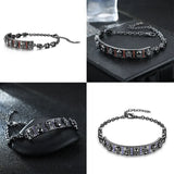 Skull Crystal Zircon Bracelet Women Skeleton Charm Jewelry Gift