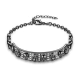 Skull Crystal Zircon Bracelet Women Skeleton Charm Jewelry Gift