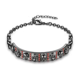 Skull Crystal Zircon Bracelet Women Skeleton Charm Jewelry Gift