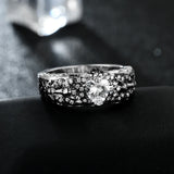 Skull Heart Rings CZ Love Forever And Punk Ring For Women Party Gift