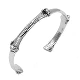 Skull Bones Biker Bangle Stainless Steel Punk Jewelry Men Boy Bracelet