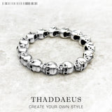 Skull Bracelet Europe Style DIY Jewelry Accessories in 925 Sterling Silver