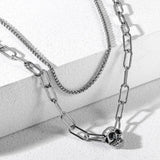 Men's Skull Chain Stainless Steel Choker Necklace LDN229