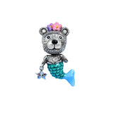Skull Daisy Fish Juice Charm 925 Silver Charms Bracelet DIY