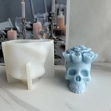 Skull Epoxy Mold DIY Candle Resin Halloween Decoration