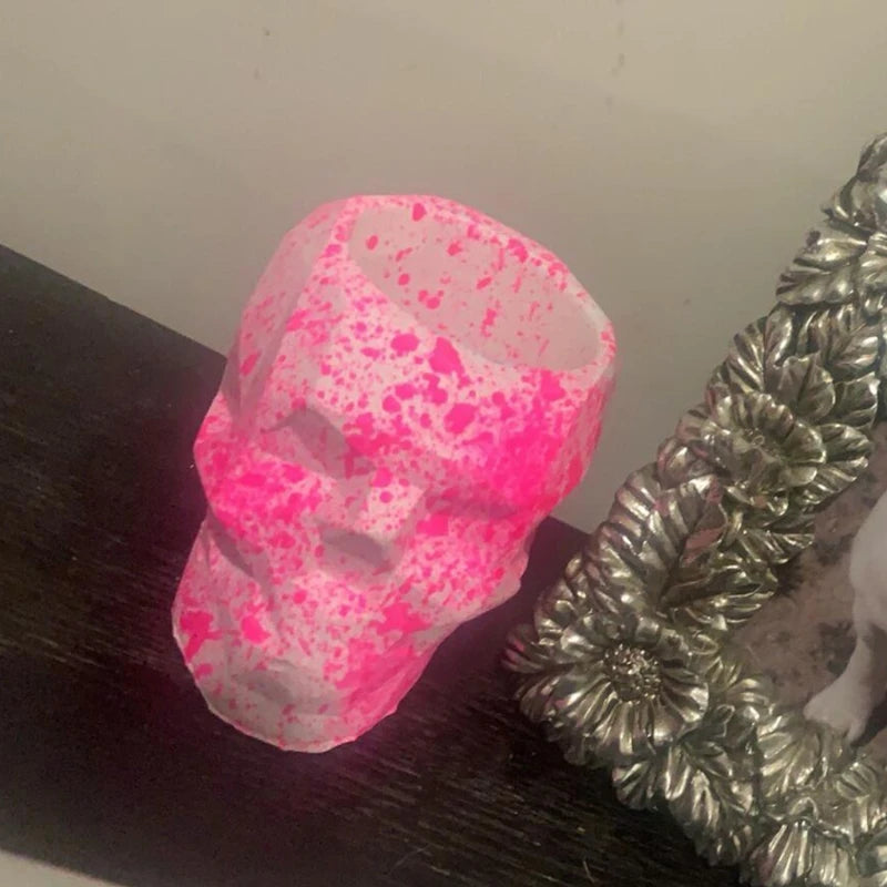 European American Skull Flower Pot Candle Mold Home Decoration