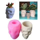 Skull Flower Pot Mold 3D Resin Epoxy Mould Craft Soap Home Decor
