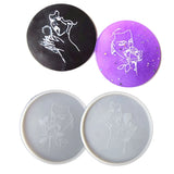 Skull Ghost Coaster UV Epoxy Resin Mold Cup Mat Silicone Mould DIY Crafts