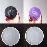 Skull Ghost Coaster UV Epoxy Resin Mold Cup Mat Silicone Mould DIY Crafts