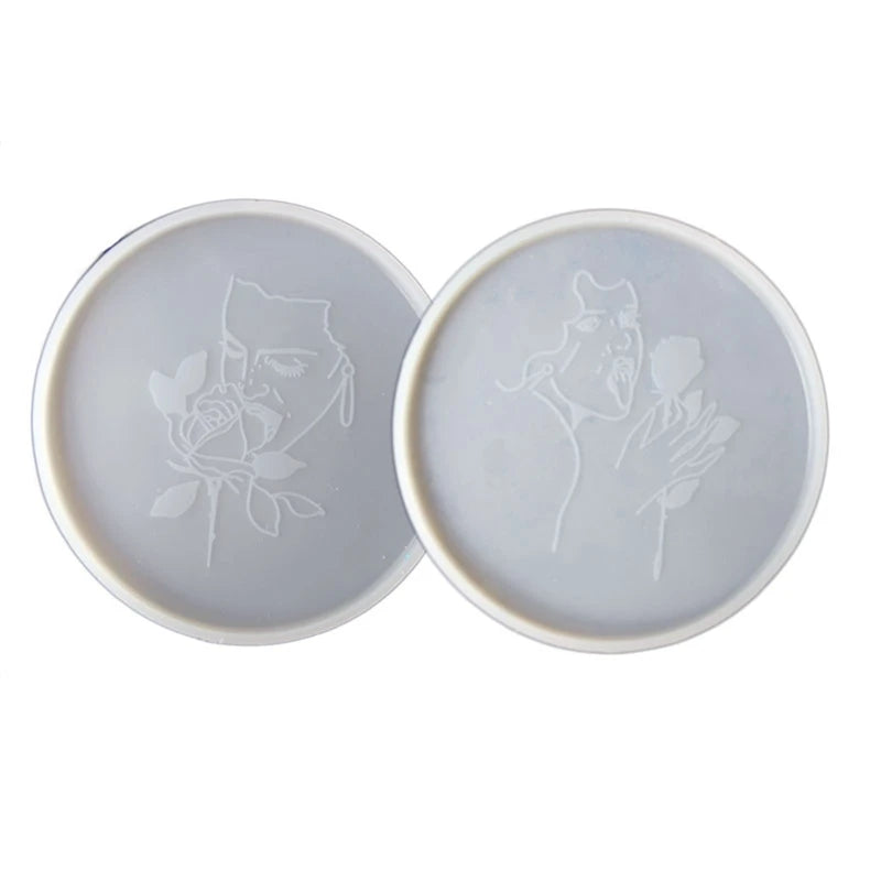 Skull Ghost Coaster UV Epoxy Resin Mold Cup Mat Silicone Mould DIY Crafts