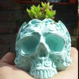 Skull Head Ashtray Silicone Mold Candle Holder Resin Mold Flowerpot Plant Pot